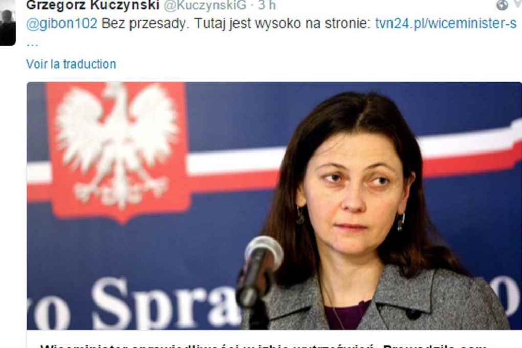 Заместителя министра юстиции Польши уволили за пьянку